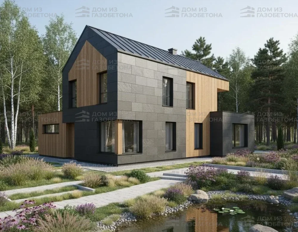 Проект Двухэтажный дом 15 на 14, 177 м2