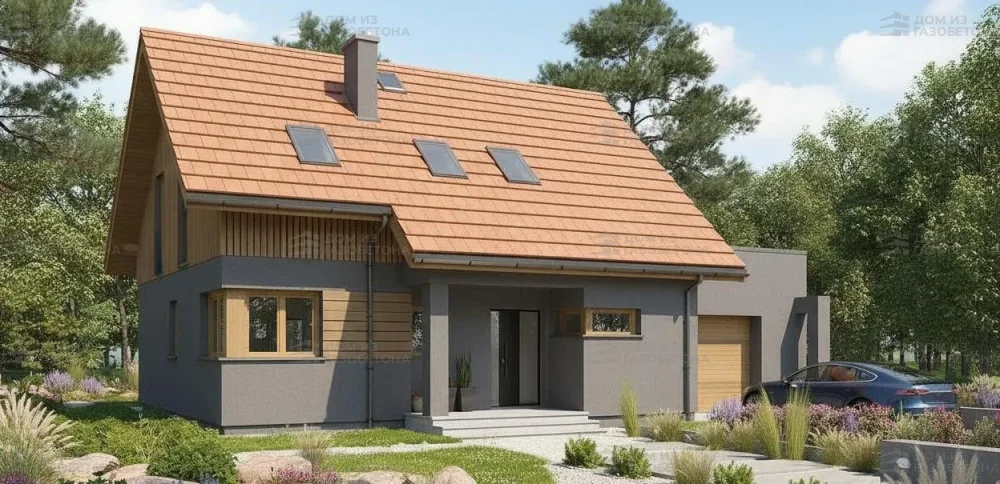 Проект Двухэтажный дом 14 на 10, 161 м2