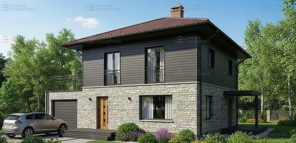 Проект Двухэтажный дом 9 на 15, 130 м2