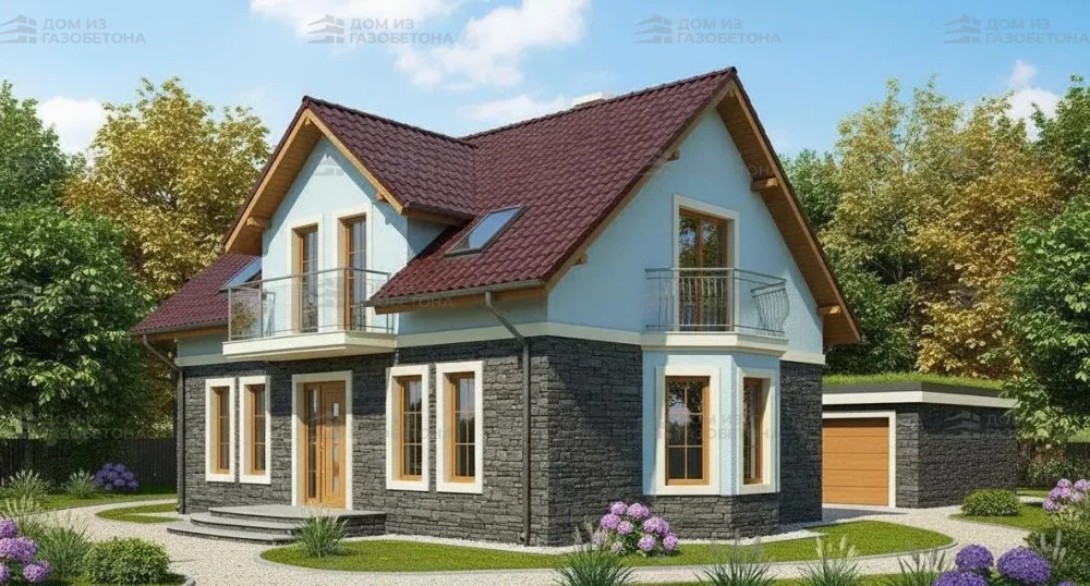 Проект Двухэтажный дом 15 на 10, 184 м2