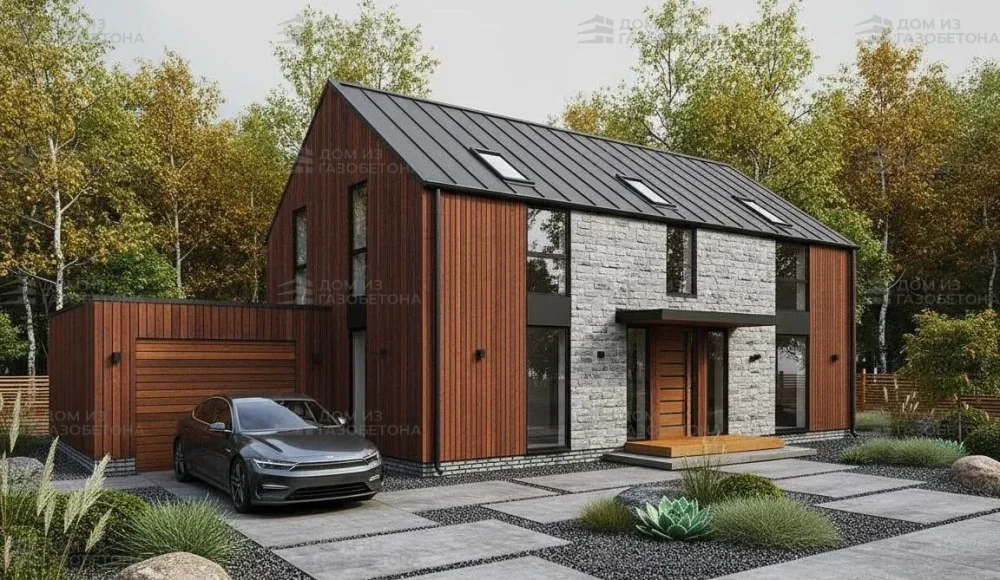 Проект Двухэтажный дом 14 на 11, 157 м2