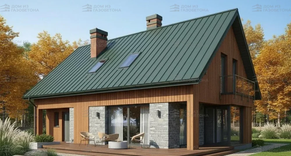 Проект Двухэтажный дом 13 на 10, 148 м2