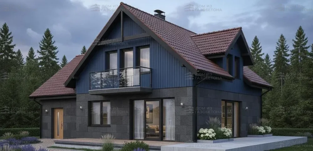 Проект Двухэтажный дом 15 на 10, 171 м2