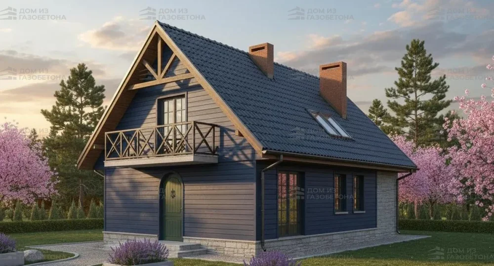 Проект Двухэтажный дом 11 на 8, 113 м2