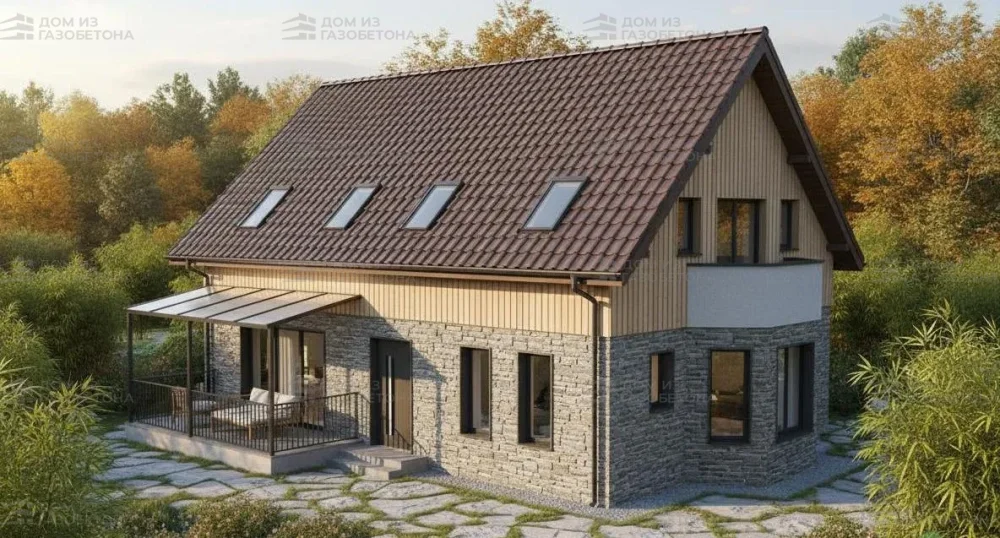 Проект Двухэтажный дом 14 на 9, 159 м2