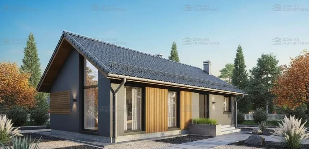 Проект Одноэтажный дом 13 на 9, 91 м2