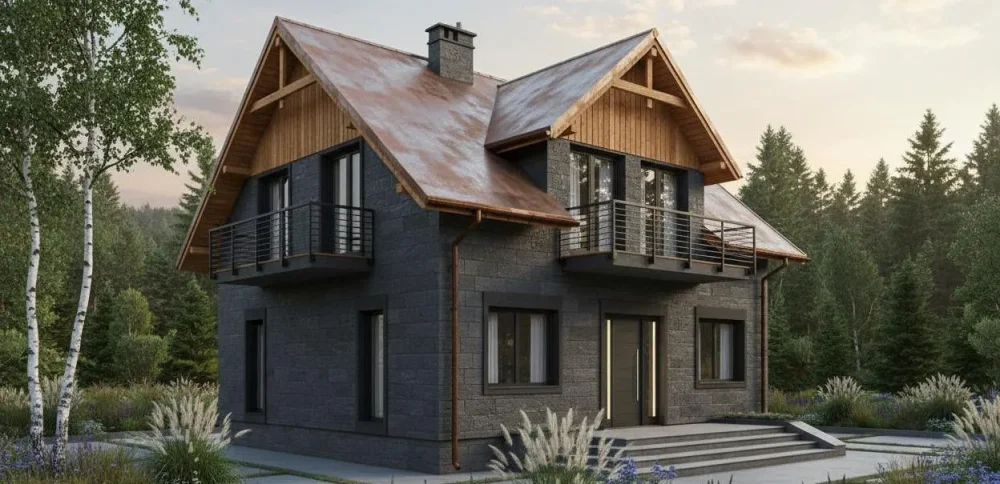 Проект Двухэтажный дом 10 на 10, 227 м2