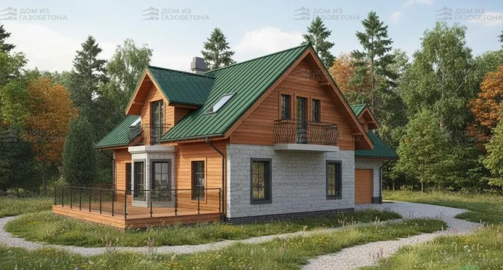 Проект Двухэтажный дом 15 на 12, 193 м2