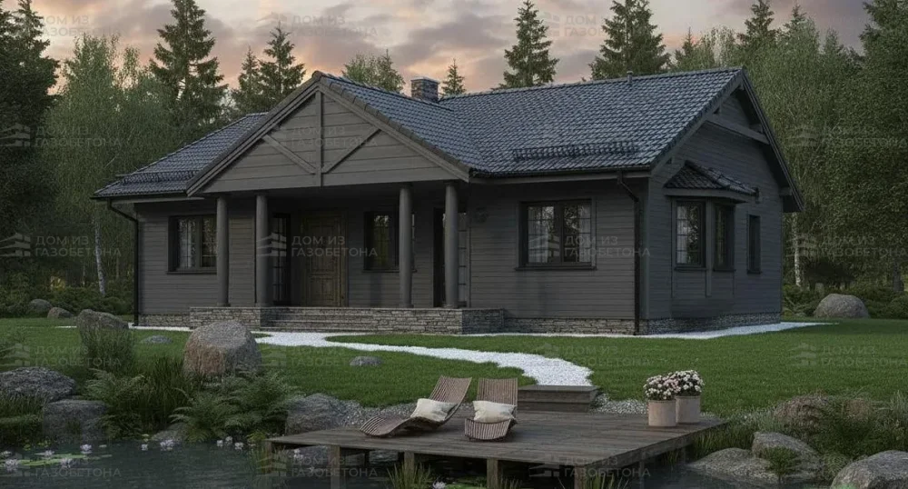 Проект Одноэтажный дом 19 на 13, 111 м2